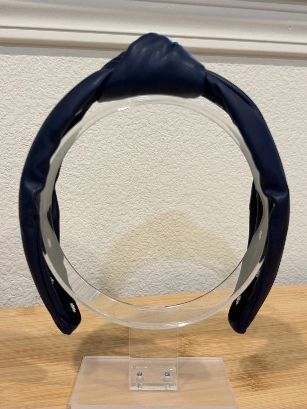 Lele Sadoughi Navy Padded Knot Headband